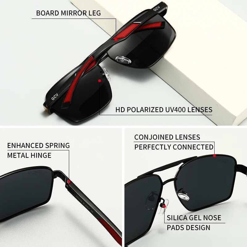 GCV Fashion Photochromic Αλουμίνιο Ανδρικά γυαλιά ηλίου Chameleon Polarized Pilot Γυαλιά Αντιθαμβωτικό Καθρέφτη επικάλυψης γυαλιών οδήγησης