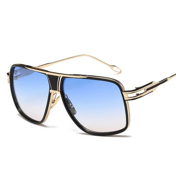 2023 Луксозни слънчеви очила за мъже, жени, марка метални очила с големи рамки, дамски UV400 сини черни слънчеви очила, мъжки, женски очила