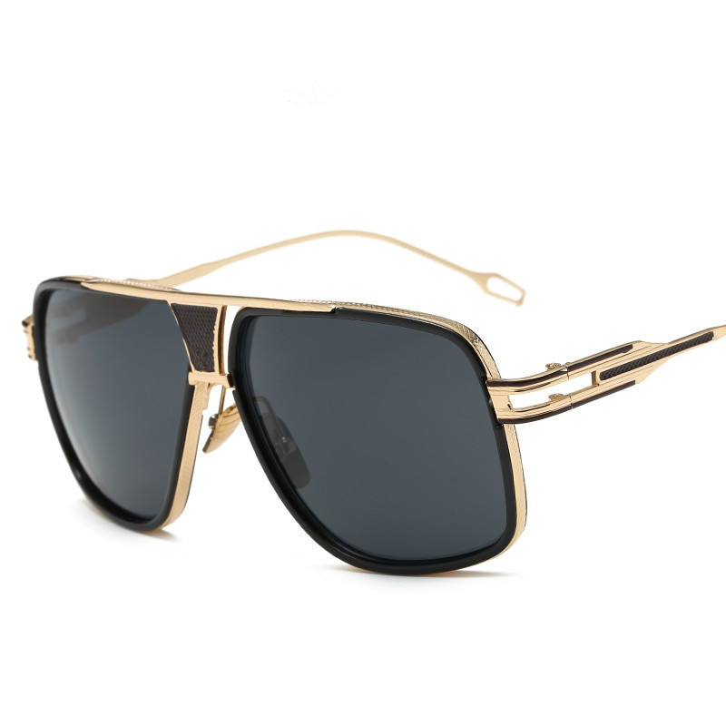 2023. g. luksusa saulesbrilles vīriešiem sievietēm zīmola metāla liela rāmja brilles sievietēm UV400, zilas, melnas saulesbrilles, vīriešu sieviešu brilles