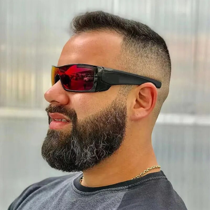 Uued Y2K suure raamiga ruudukujulised päikeseprillid meeste vabaõhuprillid jalgrattasõidu päikeseprillid meeste sõidumood prillid UV400 Oculos De Sol