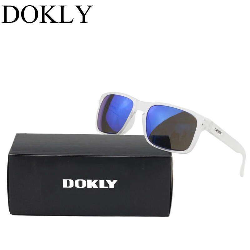 Dokly Fashion Saulesbrilles Vīriešu Saulesbrilles Vīriešu zilas lēcas Clear Frame Brilles Vīriešu Kvadrātveida zīmola Saulesbrilles UV400