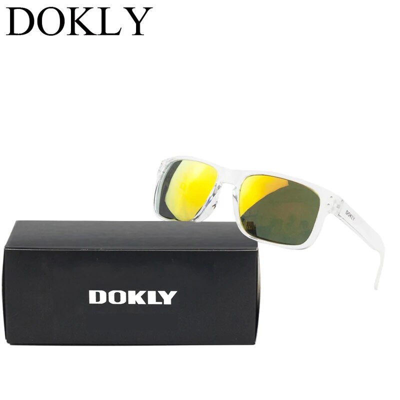 Dokly Fashion Saulesbrilles Vīriešu Saulesbrilles Vīriešu zilas lēcas Clear Frame Brilles Vīriešu Kvadrātveida zīmola Saulesbrilles UV400