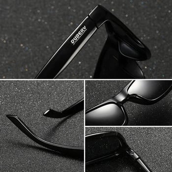 Σχέδιο μάρκας DUBERY Polarized HD Ανδρικά γυαλιά ηλίου Driving Shades Ανδρικά ρετρό γυαλιά ηλίου για άντρες Summer Mirror Square Oculos 182