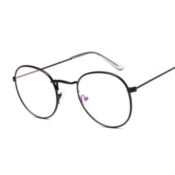 Στρογγυλές ακτίνες Διάφανα γυαλιά Σκελετοί Άνδρας Γυναίκα Ψεύτικα γυαλιά Vintage οπτικά γυαλιά μυωπίας Σκελετοί Γυναικεία ρετρό γυαλιά