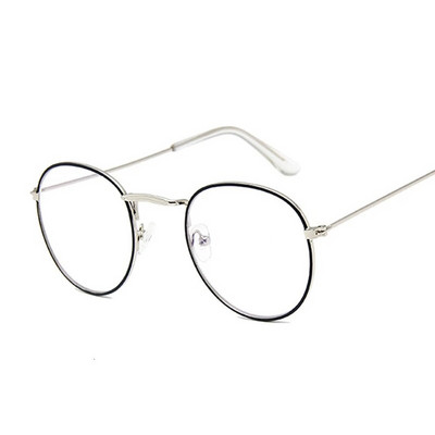 Кръгли лъчи Прозрачни рамки за очила Мъж Жена Фалшиви очила Ретро оптични рамки за очила за късогледство Дамски ретро очила