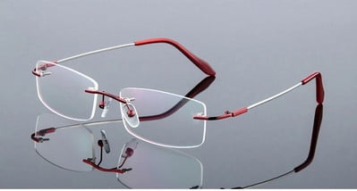 Σκελετός οπτικών γυαλιών Unisex από κράμα τιτανίου χωρίς βίδες & χωρίς πλαίσιο, Γυναικεία ανδρικά γυαλιά γυαλιά σκελετοί για Myopia Prescription F867