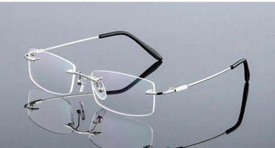 Σκελετός οπτικών γυαλιών Unisex από κράμα τιτανίου χωρίς βίδες & χωρίς πλαίσιο, Γυναικεία ανδρικά γυαλιά γυαλιά σκελετοί για Myopia Prescription F867