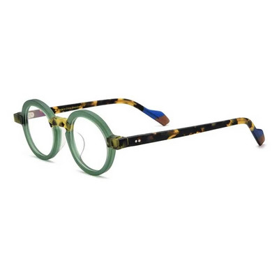 54704 Rame de ochelari optici din acetat rotunzi pentru femei Material matuit de calitate superioară Ochelari de prescripție de modă pentru bărbați retro