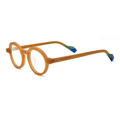 54704 Rame de ochelari optici din acetat rotunzi pentru femei Material matuit de calitate superioară Ochelari de prescripție de modă pentru bărbați retro