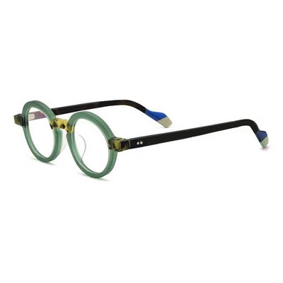 54704 Rame de ochelari optici din acetat rotunzi pentru femei Material matuit de calitate superioară Ochelari de prescripție de modă pentru bărbați retro