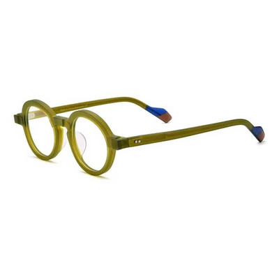 54704 Rame de ochelari optici din acetat rotunzi pentru femei Material matuit de calitate superioară Ochelari de prescripție de modă pentru bărbați retro