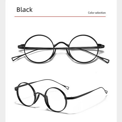 Augstas kvalitātes tīra titāna briļļu ietvars vīriešiem retro apaļa zīmola dizaina brilles vīriešiem optiski recepšu briļļu ietvari