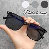 Trend New Intelligent Photochromic Saulesbrilles Vīriešu Sieviešu UV400 Toņu Brilles Braukšanai Braukšanai Retro kvadrātveida klasiskās saulesbrilles