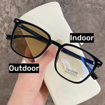 Тенденция Нови интелигентни фотохромни слънчеви очила Мъже Жени UV400 нюанси Очила за шофиране Езда Ретро квадратни класически слънчеви очила