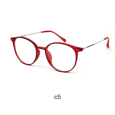 Acetāta unisex cietā sakausējuma brilles ietvars sievietēm Recepšu brilles Modes dizaineru metāliskas apļa brilles tuvredzības brilles