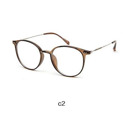 Acetāta unisex cietā sakausējuma brilles ietvars sievietēm Recepšu brilles Modes dizaineru metāliskas apļa brilles tuvredzības brilles