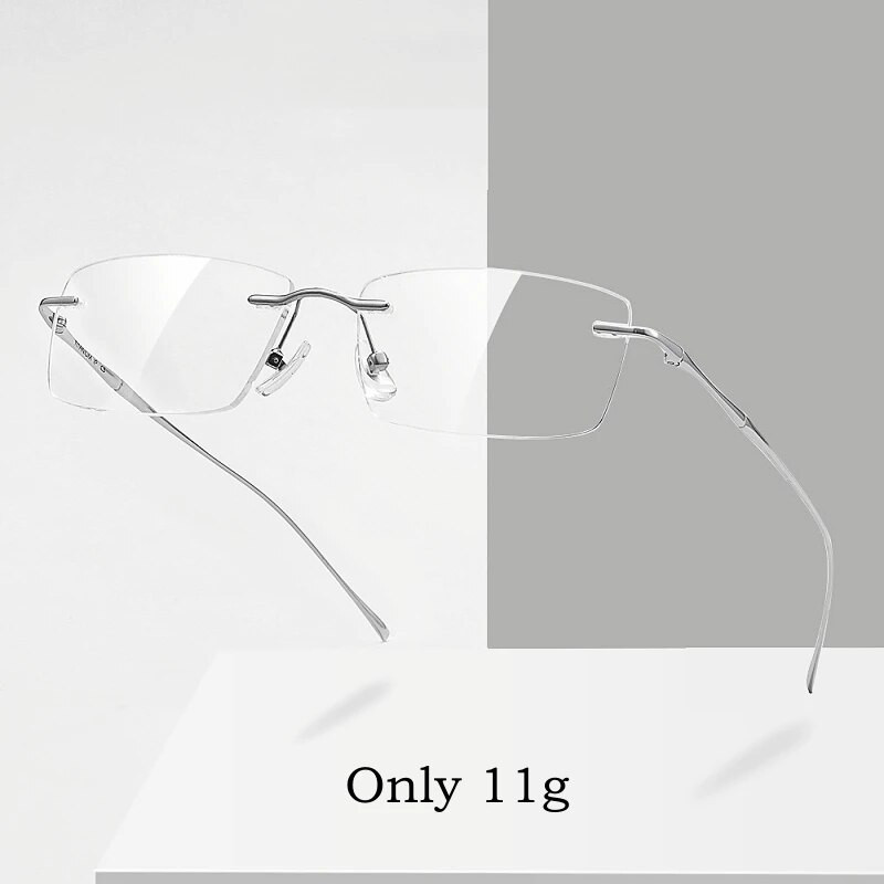 KatKani jaunas īpaši vieglas modes, luksusa brilles sievietēm, ērtas, elastīgas, bez rāmja tīra titāna retrobrilles bez apmalēm vīriešiem 632