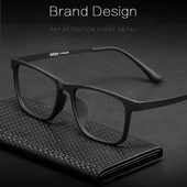 Ochelari de vedere la modă, ultra ușoare, cadru optică cu bord complet TR-90, ochelari prescripți pentru bărbați și femei Ochelari de vedere