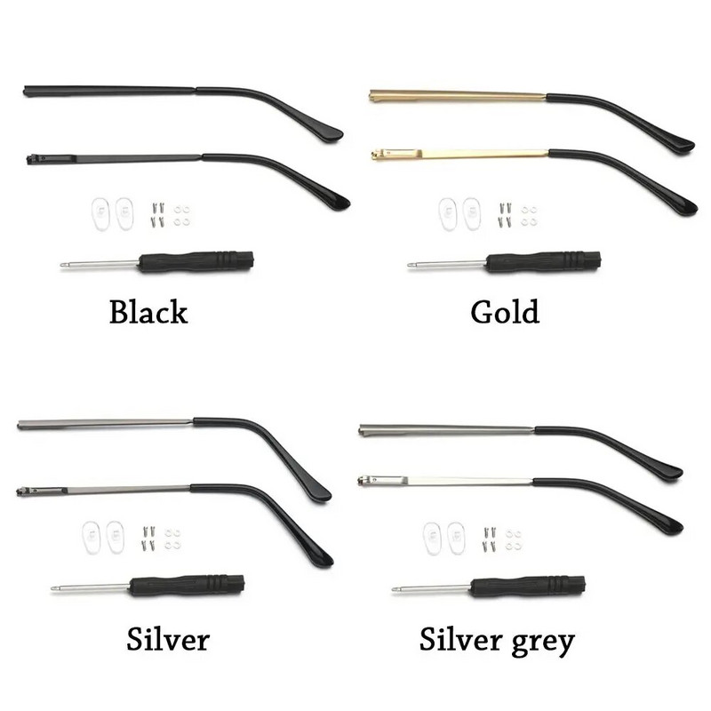 1 paar prille Metallist asendusjala prillid Templivarrega päikeseprillid asendusjala parandusprillide tarvikud