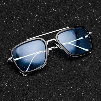 Модни пънк слънчеви очила с квадратна рамка Tony Stark Очила Мъже Жени Steampunk Слънчеви очила Очила за спорт на открито Очила за езда