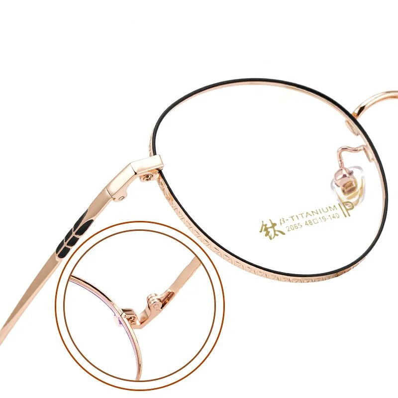 KatKani retro apaļo briļļu ietvars vīriešiem un sievietēm īpaši viegls tīra titāna tuvredzība hiperopijas astigmatisma briļļu rāmis 2065