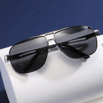 Слънчеви очила за нощно виждане за мъже, жени с поляризирана метална рамка, слънчеви очила, мъжки фотохромни очила, дневни и нощни Googles UV400