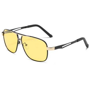 Слънчеви очила за нощно виждане за мъже, жени с поляризирана метална рамка, слънчеви очила, мъжки фотохромни очила, дневни и нощни Googles UV400