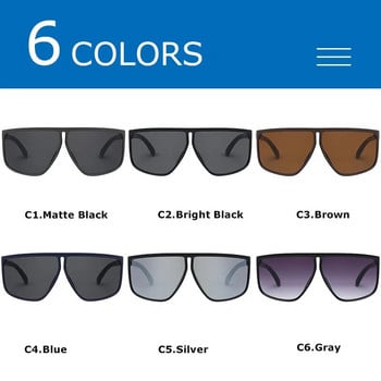 CRIXALIS Извънгабаритни квадратни слънчеви очила за мъже Марка Anti Glare Слънчеви очила за шофиране Дамски модни очила с плосък връх Мъжки UV400
