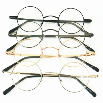 60s Vintage 38mm малки кръгли рамки за очила Пружинни панти късогледство Rx способни очила Очила идват с прозрачни стъкла