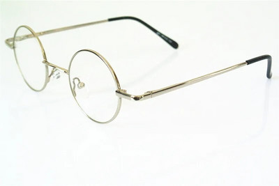 Rame de ochelari rotunde mici de 38 mm din anii ’60 Balamale cu arc Ochelari pentru miopie Rx capabili Ochelarii vin cu lentile transparente