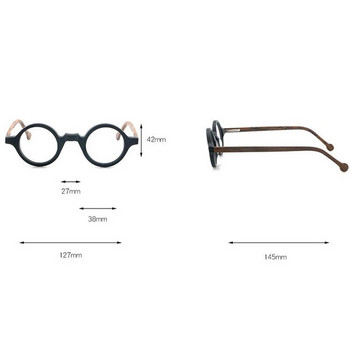 Винтидж кръгли пънк ацетатни рамки за оптични очила Мъжки ръчно изработени висококачествени пролетни очила за крака Дамски Punkfashion очила