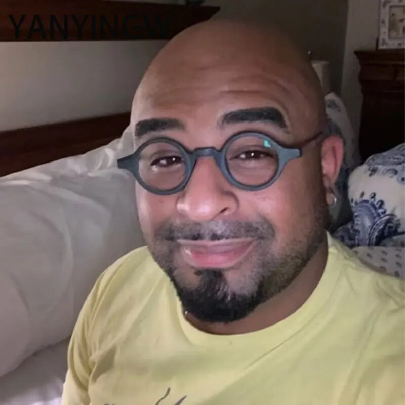 Vintage apaļas panka acetāta optiskās brilles rāmji vīriešiem ar rokām darinātas augstas kvalitātes pavasara brilles kāju brilles sievietēm punkfashion brilles