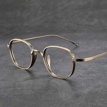 Men Pure Titanium Glasses Frame Round Retro Design Optical Gafas Myopia Oculos De Grau Reading Glasses Prescription Optician