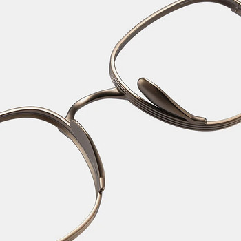 Ανδρικά γυαλιά από καθαρό τιτάνιο σκελετό Στρογγυλό σχέδιο ρετρό οπτική γκάφα Myopia Oculos De Grau Γυαλιά ανάγνωσης με συνταγή Οπτικός