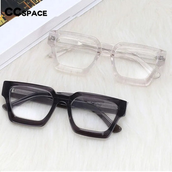 54290 Висококачествена ацетатна рамка за очила Рамка за очила с ретро квадратен марков дизайн CCspace Oculos De Grau