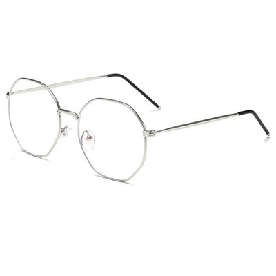 iboode Polygon Rame pentru ochelari din metal, bărbați, femei, ochelari de ochi retro optici, rame transparente pentru ochelari, anti lumină albastră