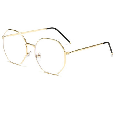 iboode Polygon Rame pentru ochelari din metal, bărbați, femei, ochelari de ochi retro optici, rame transparente pentru ochelari, anti lumină albastră