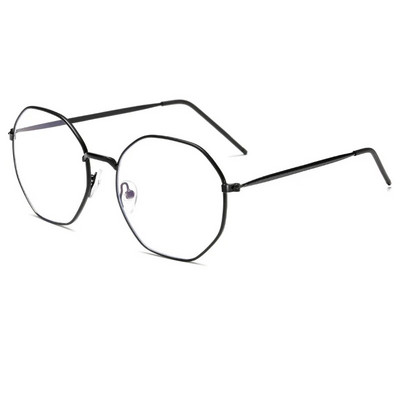 iboode Polygon Rame pentru ochelari din metal, bărbați, femei, ochelari de ochi retro optici, rame transparente pentru ochelari, anti lumină albastră
