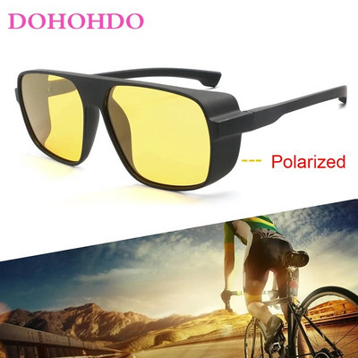 DOHOHDO jauni dzelteni objektīvi braukšanas saulesbrilles vīriešiem polarizētās saulesbrilles nakts redzamības brilles vīriešiem autovadītāja aizsargbrilles gafas de sol UV400