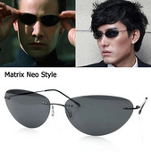 jaunas Fashion Cool The Matrix Neo Style bezmalas polarizētās saulesbrilles sievietēm vīriešiem 2023 Ultralight Driving toņi y2k steampun oculos