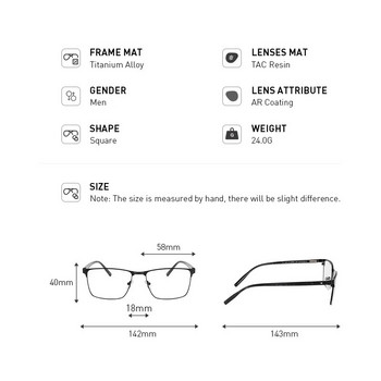 MERRYS DESIGN Ανδρικά τετράγωνα γυαλιά από κράμα τιτανίου Σκελετός Γυναικεία Acetate πόδια Γυαλιά οράσεως Ανδρικά επαγγελματικά οπτικά γυαλιά S2416