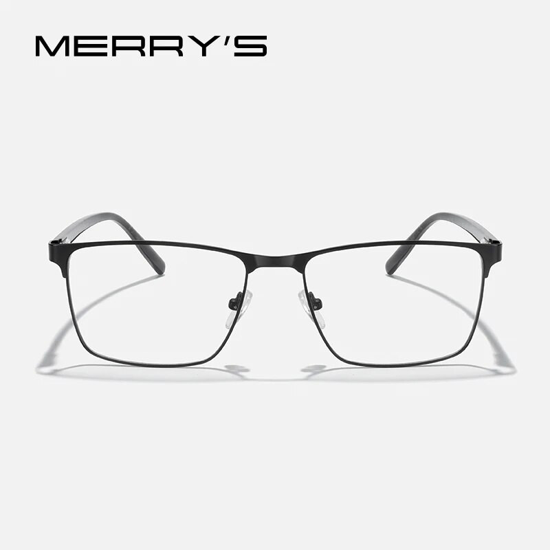 MERRYS DESIGN Vīriešu kvadrātveida titāna sakausējuma brilles ietvars sievietēm acetāta kājas Brilles vīriešiem biznesa optiskās brilles S2416
