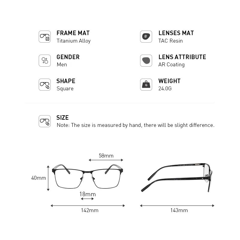 MERRYS DESIGN Vīriešu kvadrātveida titāna sakausējuma brilles ietvars sievietēm acetāta kājas Brilles vīriešiem biznesa optiskās brilles S2416