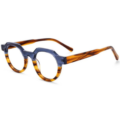 54139 Rame de ochelari optici din acetat retro Bărbați Femei Ochelari de vedere la modă cu îmbinare în două culori