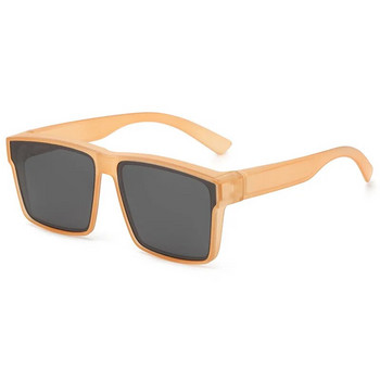 Модни квадратни поляризирани слънчеви очила Мъже Жени Ретро Пънк Хип-хоп Слънчеви очила Мъжки Луксозни против отблясъци Сенници за шофиране UV400