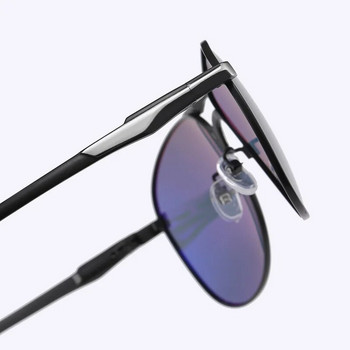 Поляризирани слънчеви очила за мъже, жени с метална рамка, пилотски очила, мъжки модни слънчеви очила за шофиране, марков дизайн на очила, сенки UV400