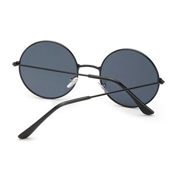 2022 Ретро кръгли розови слънчеви очила Дамски дизайнерски слънчеви очила за мъже Alloy Mirror Female Oculos De Sol Черни