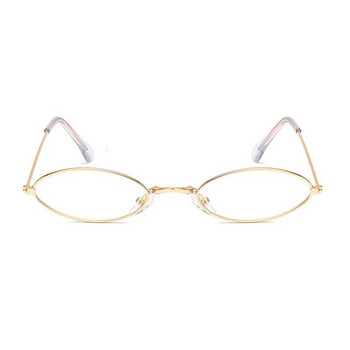 Γυναικεία γυαλιά ρετρό στρογγυλού φακού Μεταλλικό μικρό πλαίσιο Μοντέρνα διακόσμηση Γυαλιά γυαλιά μόδας Διάφανα Clear Comfort Light Γυαλιά