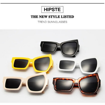 Модни неправилни квадратни слънчеви очила Забавни парти асиметрични слънчеви очила Мъжки маркови дизайнерски индивидуални черни Oculos De Sol