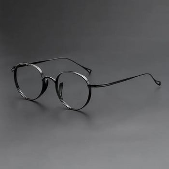 2022 Япония Ръчно изработени луксозни мъжки ретро титаниеви рамки за очила Дамски марков дизайн Модни овални стилни оптични очила за късогледство